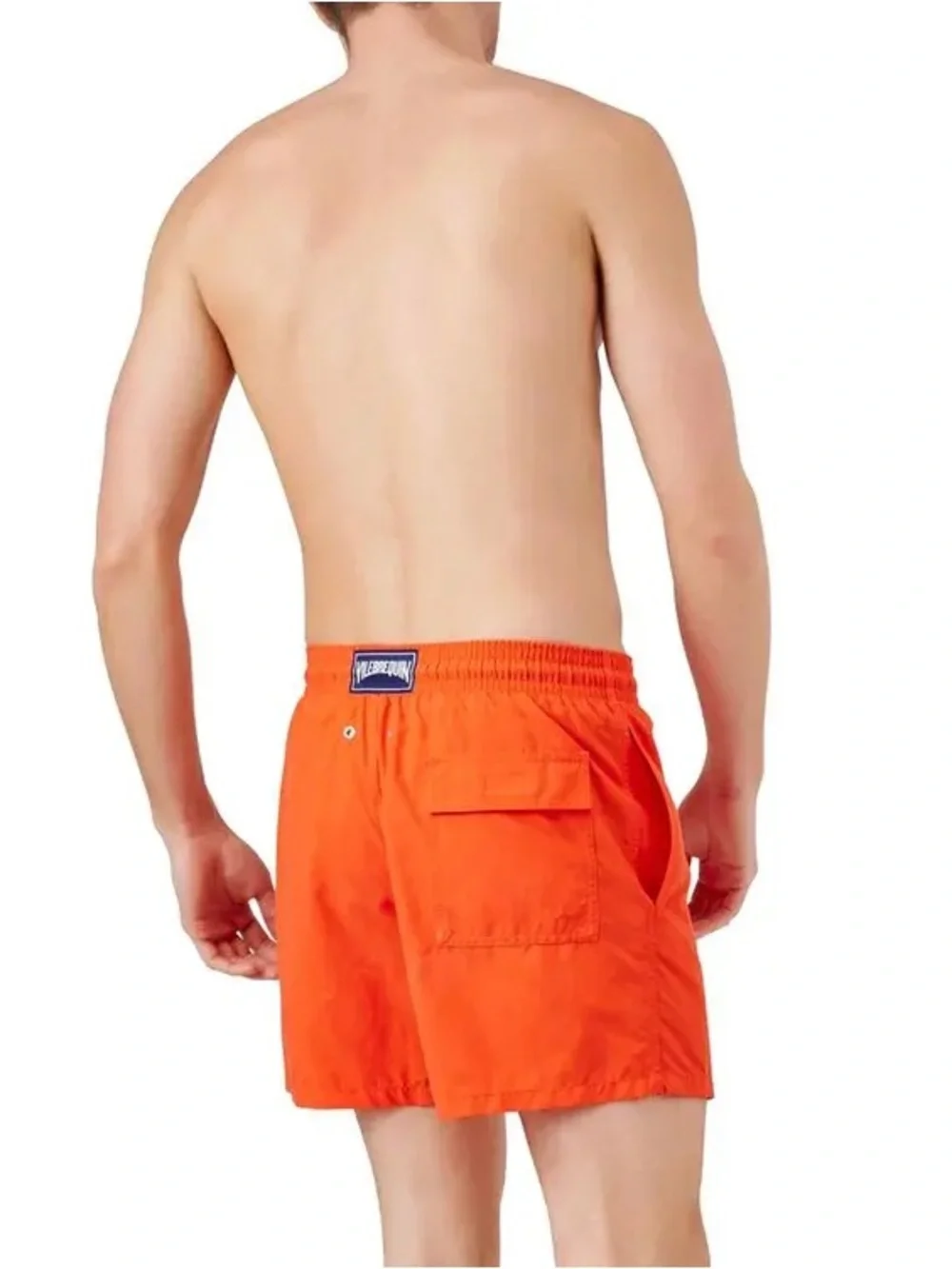 VILEBREQUIN Moorea Water-Reactive Rocket Medusa Swim Trunks Orange Size Medium